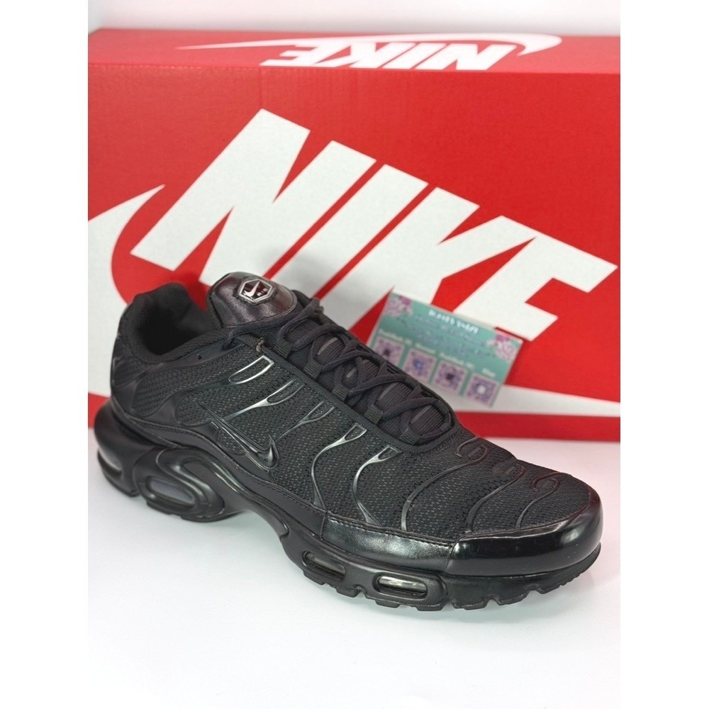 Nike Air Max Plus TN Triple Black Mens Size 12 Running Shoes 604133-050
